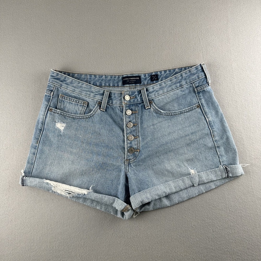 Lucky Brand Light Blue Denim Boyfriend Shorts